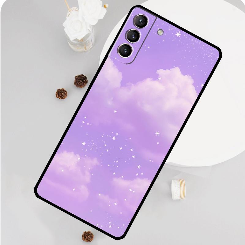 Purple Aesthetic Phone Case For Samsung Galaxy S25 S26 Ultra S20 S21 S22 S23 S24 S10 Plus S25 FE Funda Cover