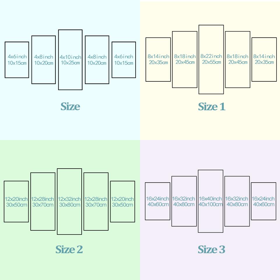 5Pcs Face Purple Sugar Skull Day Dead Poster Canvas Picture Print Wall Art Canvas Painting Wall Decor for Living Room No Framed