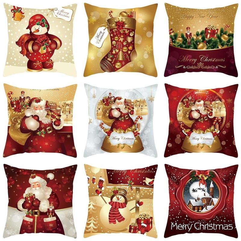 Santa povlak na polštář šťastný nový rok vánoční dárky Vánoční dekorace pro domácnost Veselé Vánoce Ornament Navidad Natal Vánoční dárky