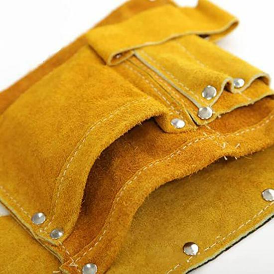 Mehrschichtige Werkzeugtasche zum Umhängen am Gürtel: Ledergürtel, Schweißer, Elektriker, Gärtner Organizer