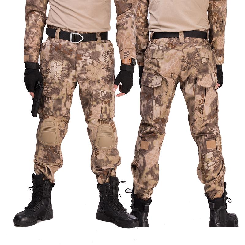 Multicam Camouflage Military Pants Wear Resistant Hiking Pants Paintball Cargo Pant With Knee Pads New