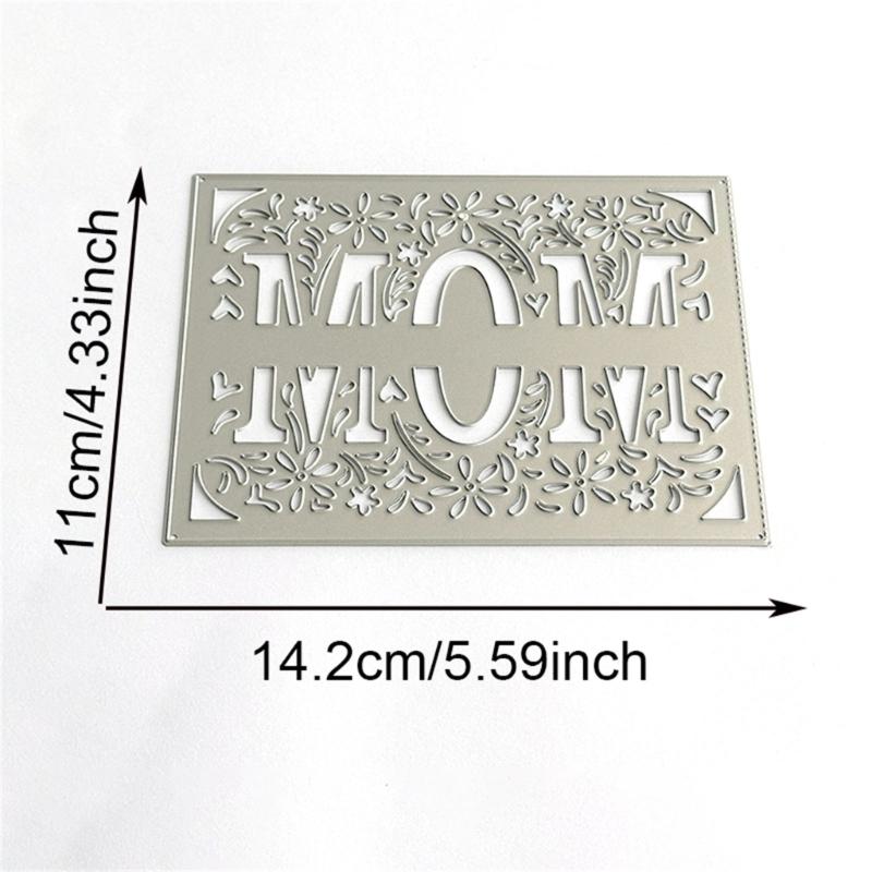 Mom Flower Cutting Dies for Photo Scrapbooking Card Making Decorations Embossing Stencils Carbon Steel Die Cuts
