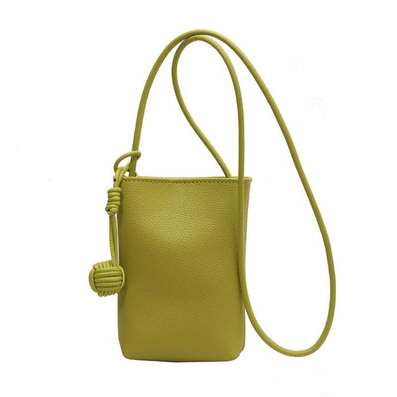

Lightweight Soft PU Leather Crossbody Bag Compact Handbag Casual Single Shoulder Bag Phone Pouches зелёный