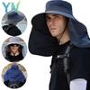 Fishing Hat for Men Summer Outdoor Sun Protection Cap with Neck Flap Wide Brim Fisherman Hat for Hiking Camping Beach