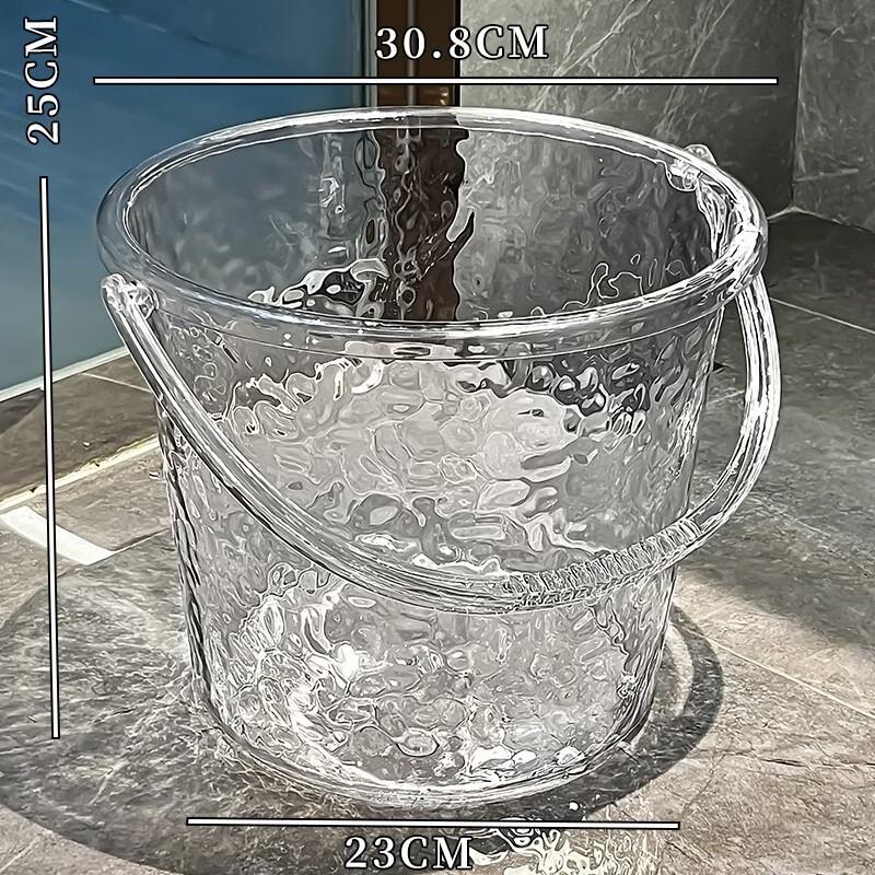 Yicang Thickened Transparent Water Ripple Plastic Bucket