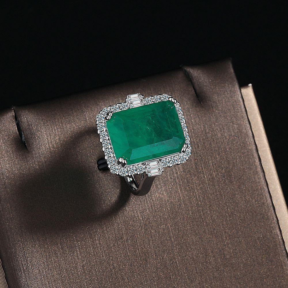 2026 Jewelry Exquisite Accessories Retro Zircon Inlaid Princess Square Main Stone Adjustment Finger