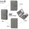 Multifunctional RFID Anti-theft Passport Holder with Zipper and Buckle
