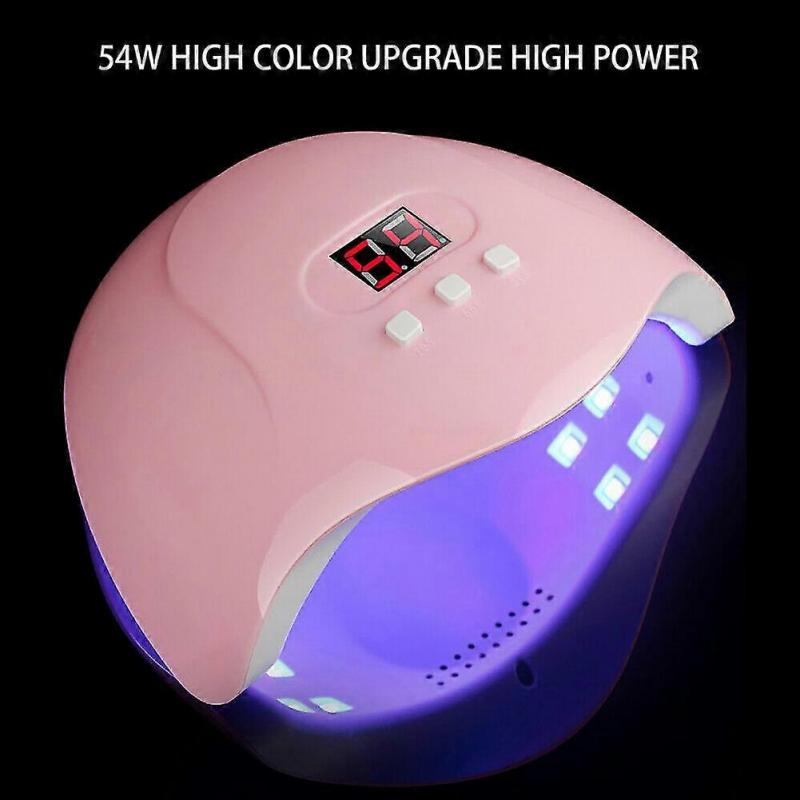 54w Nagellackstorklampa Nagellampa Led Uv Gel Akryl Härdningslampa Manikyr Timer