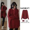 Women's Red Rabbit Year New Year Sweater - Autumn/Winter Knitted Top