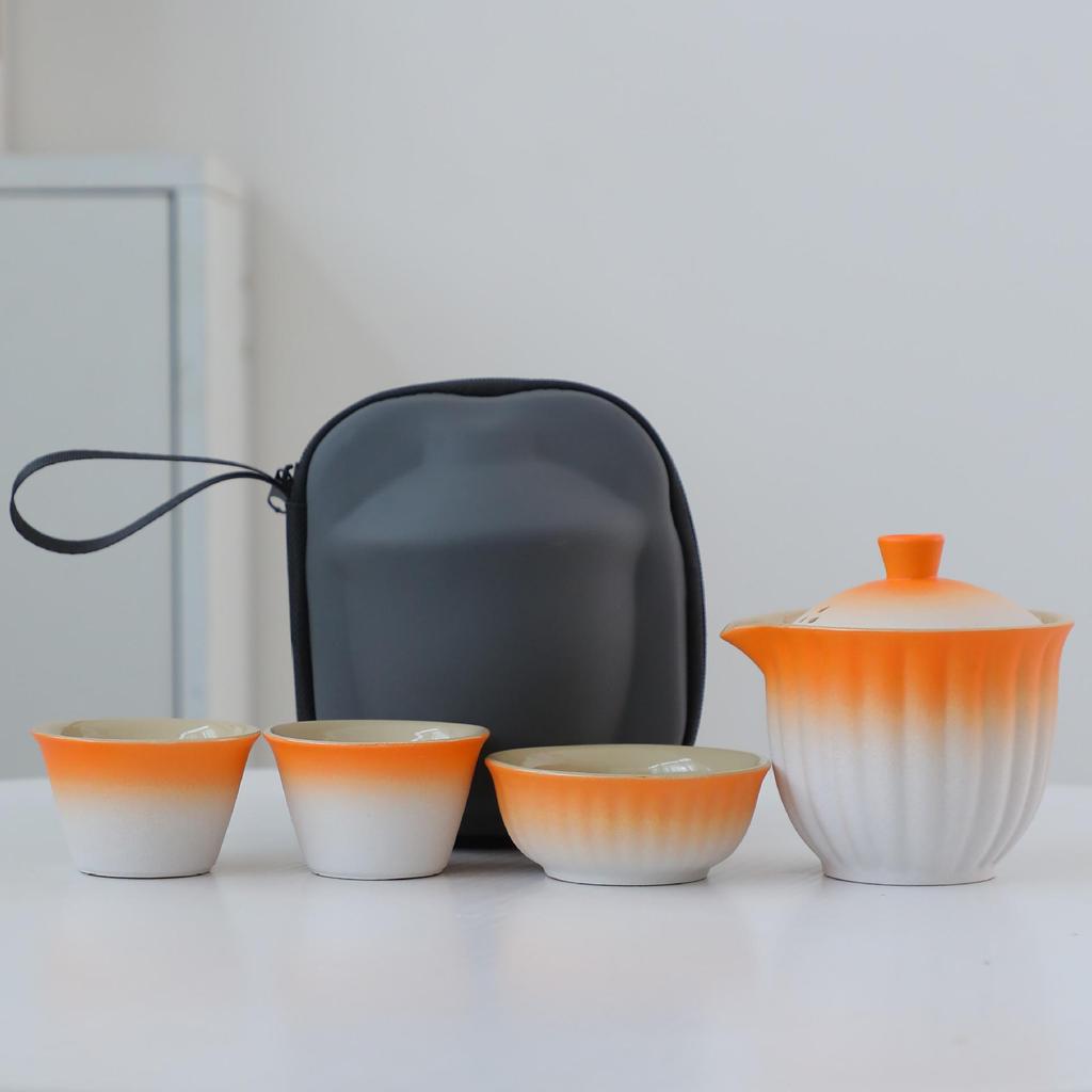 Portable Ceramic Travel Tea Set - Perfect for Outdoor Events, Holidays, and Corporate Gifts.