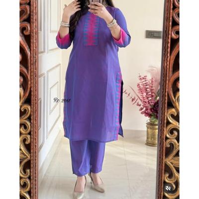 Indischer Damen Designer Kurta Hosen Set Bollywood Partykleidung Oberteil Tunika Kurti Kleid SC-2193