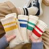 Autumn/Winter 5-Pair Unisex Mid-Calf Socks | Color-Block Striped Socks