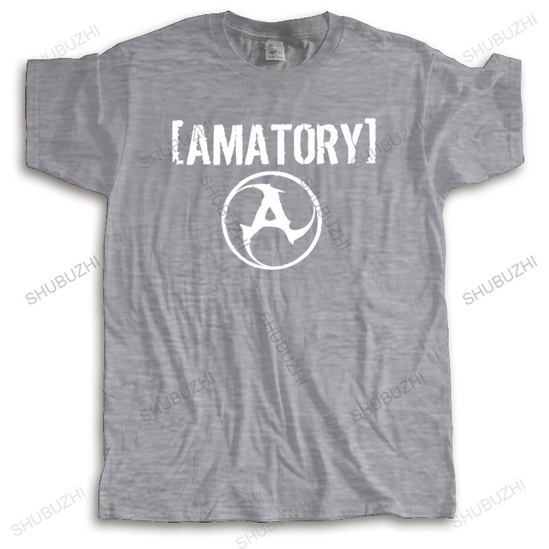 Mens Brand T-shirt Black New O-neck Tshirt Fashion Printing Short Sleeve AMATORY New Cotton Streetwear Tee-shirt Male Tees