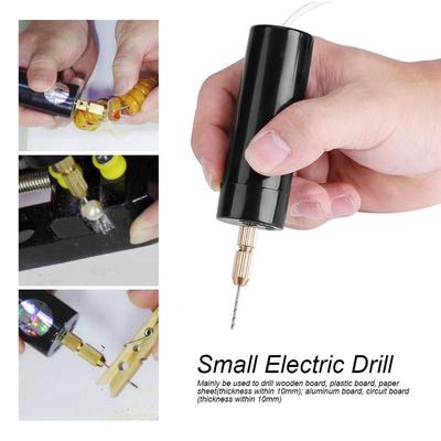 Portable Electric Drills Handheld  USB Drill with 3pc Bits  Craft Tools