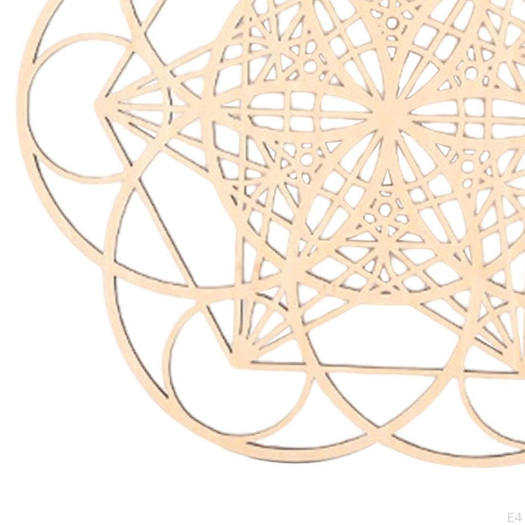 Geometric Wood Wall Art Hanging Decoration Sculpture Ornament for Bedroom Office