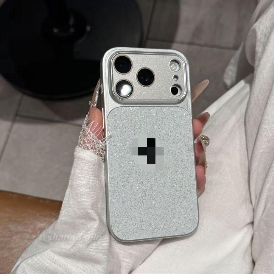 

Sparkly Solid Color Phone Case for iPhone 16/15/17 Pro Max - Drop-proof, Hard Shell, Large Window Design Apple 13