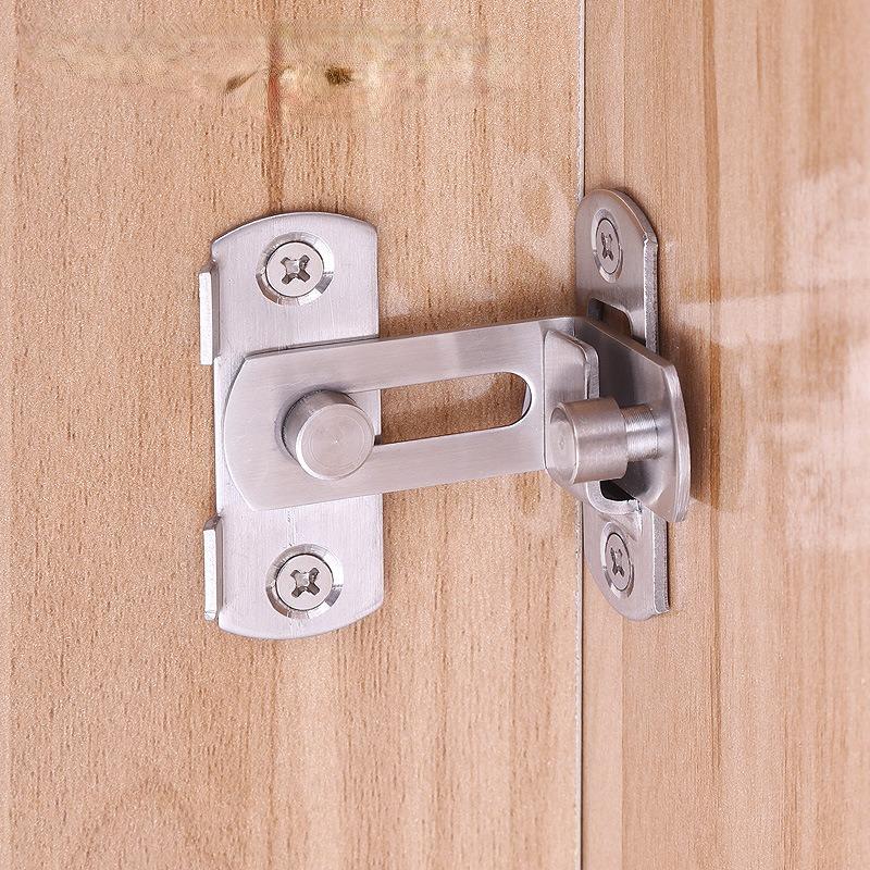 1PC Door Lock Barn Door Cast Metal Hook Latch Lock Texture Home Decoration Ornament Toilet Doors Right Angle Sliding Gate Lock