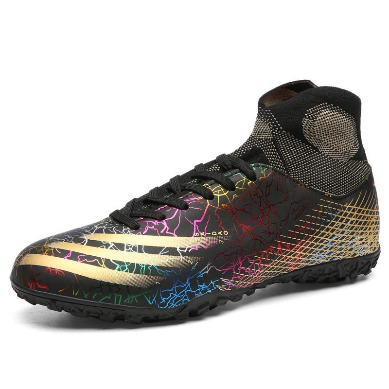 Football shoes, men's high-top mandarin duck shoes, spikes, student training shoes, goalkeeper sneakers