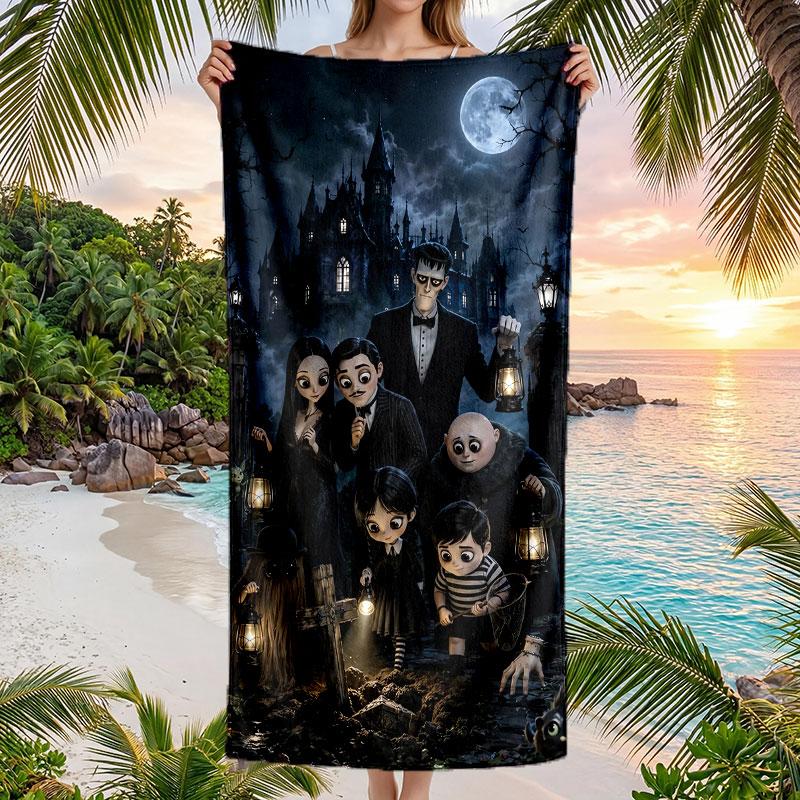 Large Beach Towel Quick Dry Absorbent Towel For Beach IndoorThe Addams Family
