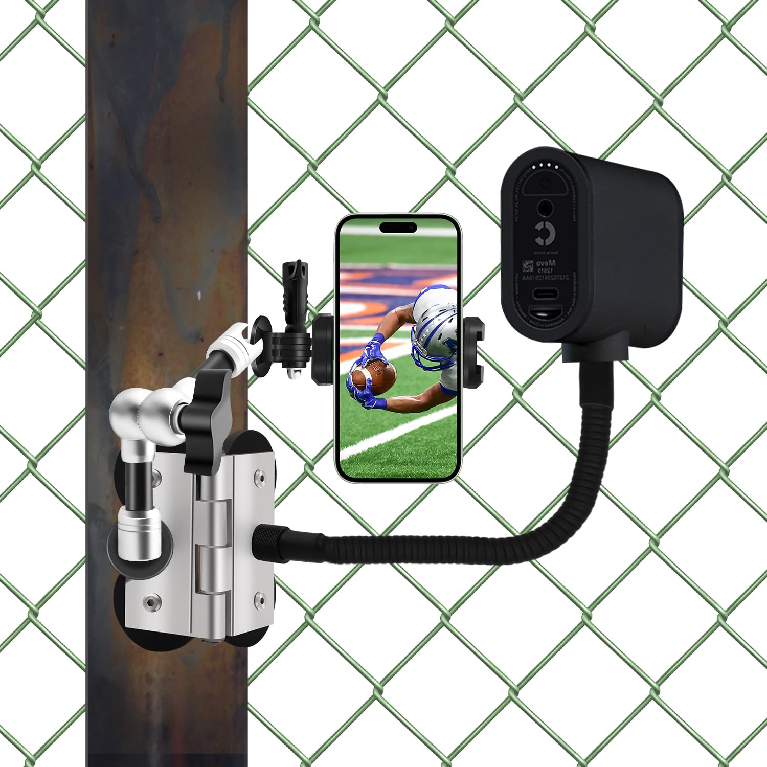 

Магнитное крепление для забора для Mebo Start Цепное звено Изменитель игры Монтажный комплект для Game Pocket и экшн-камер Заборы, Бейсбол, Софтбол, Теннис, чёрный