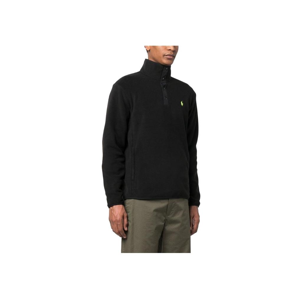 Polo Ralph Lauren Ss23 Logo Printed Fleece Sweatshirt Men sweatshirt Black 710850393-018