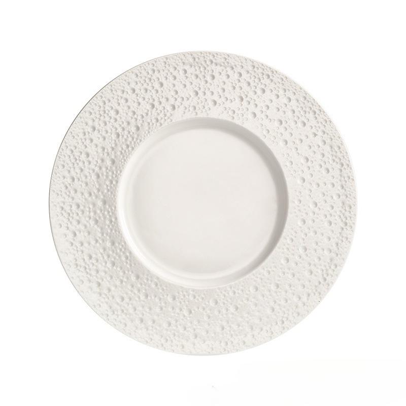 Creative Meteorite Pattern Ceramic Pasta Plate Restaurant Hotel Plate Cooking Dishes Barbecue Steak Plate Kitchen Utensils Dish