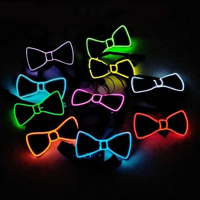 Glowing Butterfly Knot Suitable For Christmas Party Led Glowing Bow Tie Performance Props Festive Costumes Special Use