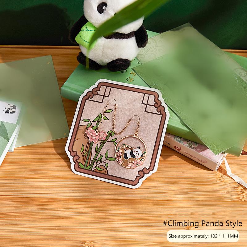 

Закладка в китайском стиле с изображением панды, подвеска с кисточкой, ретро нумерация страниц, студенческие канцелярские принадлежности, школьные канцелярские товары, подарки