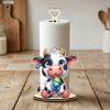 Animal Themed Kitchen Towel Rack Wooden Roll Paper Standing Rack  For Kitchen