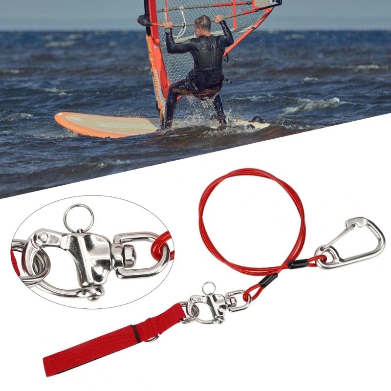 Underwater Diving Freediving Lanyard Diving Safety Lanyard Rope with Wristband & Carabiner Dive Accessories Enduring