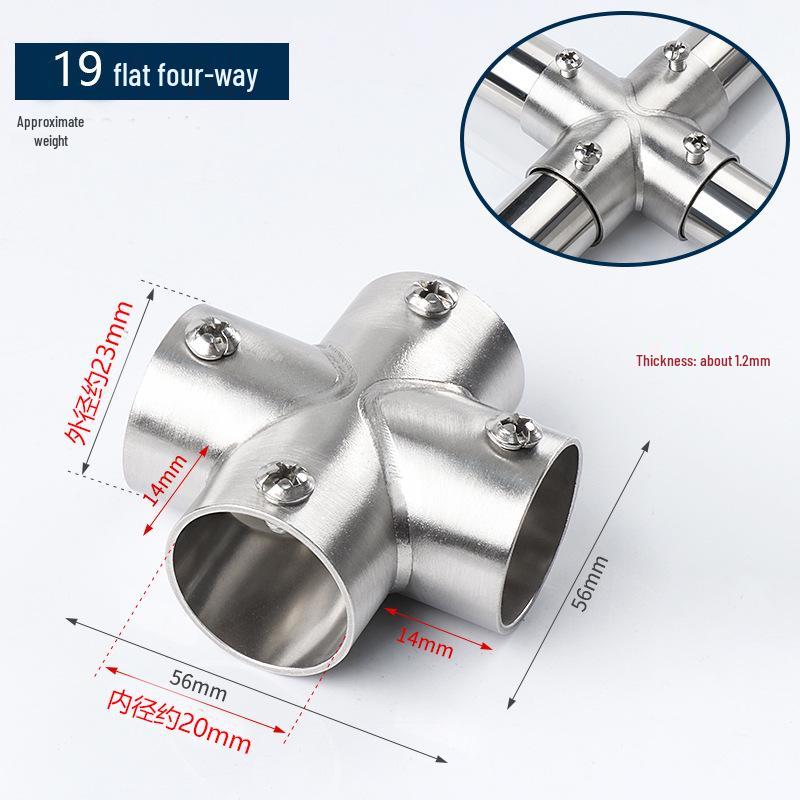 Stainless Steel Pipe Fittings for Clothes Racks and Shelves