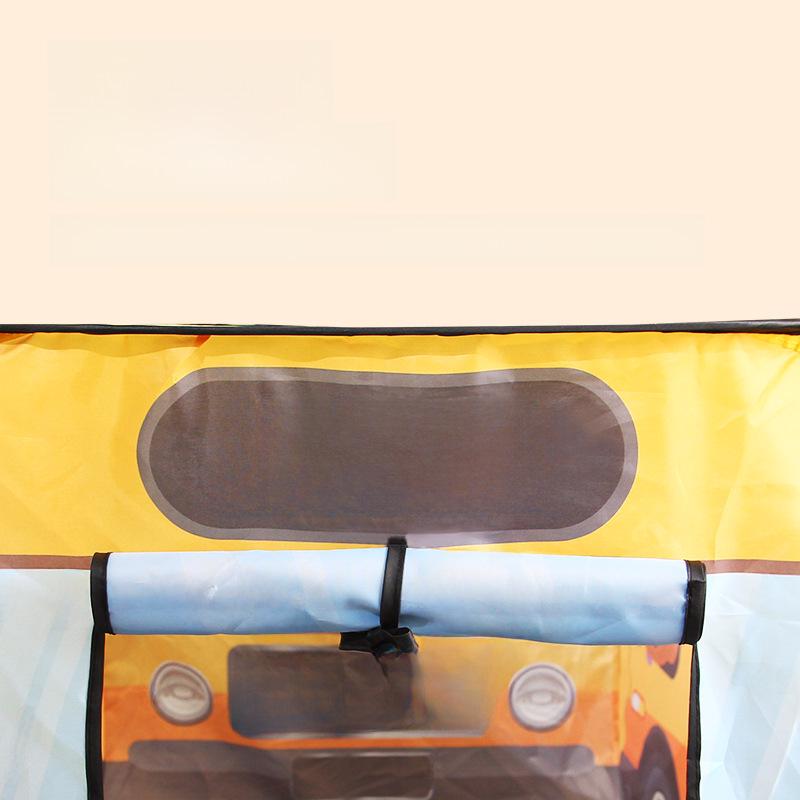 Tenda de Ônibus de Desenho Animado Pop-Up Infantil para Brincadeiras Internas e Externas