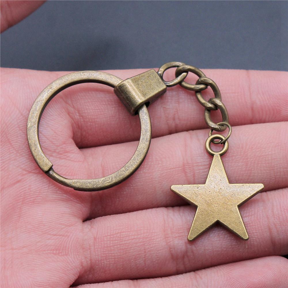 30mm Keychains Sun Moon Pentagram Vintage Jewelry Supplies QY047