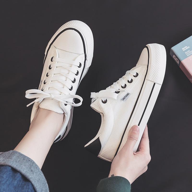 Spring new thick-soled heightening canvas shoes women's shoes sneakers trendy versatile board shoes student rubber shoes