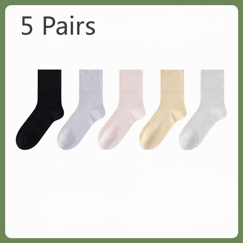 

5 пар свободных послеродовых носков из шелка тутового дерева без косточек, антибактериальные и дезодорирующие носки до середины икры из модала и женские компрессионные носки 5 pairs