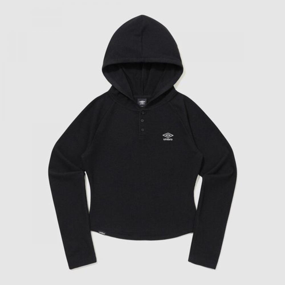 Umbro Ribbed Hoodie Half Zip Long Sleeve T shirT Ur322crl99