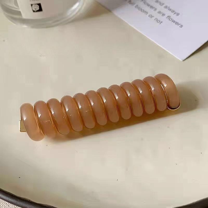 

Спиральная резинка для волос, длинные катушки, резинка для волос, сплошной цвет, веревки для волос, водонепроницаемые косы, кольца для волос, эластичный держатель для хвоста, аксессуары для волос для женщин и девочек 1pc кофейный