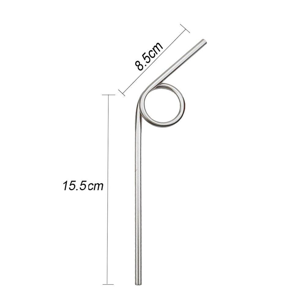 

3 шт. петля 96 форма многоразовые соломинки для питья красочные соломинки из нержавеющей стали соломинки щетка для бара аксессуар украшения товары для вечеринок серебряный