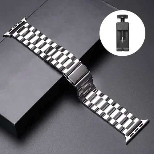 

Ultra-thin For Apple Watch Ultra 49 45 41mm 40mm 46mm 38mm 42mm, 44mm stainless steel bands; iWatch Series SE 11, 10, 9, 8, 7 38 40 41 S10 11 42mm серебряный