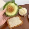 3pcs Eco-Friendly Kiwi Fruit Dishwashing Cloth Microfiber Oil Cleaning Toast Wiping Rags Non Scratch Multi-purpose