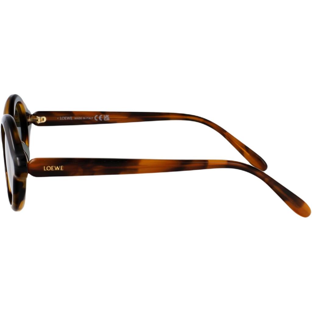 Loewe Logo Design Plastic Oval Sunglasses Men Sunglasses Brown LW40162U