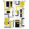 Modern Abstract Geometric Tulle Curtain Drapes Living Room Bedroom French Doors Window Middle Century Chiffon Curtains Sheer Polyester Area Decor