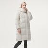 Tanboer Damska Długa Płaszcz Puchowy z Kapturem