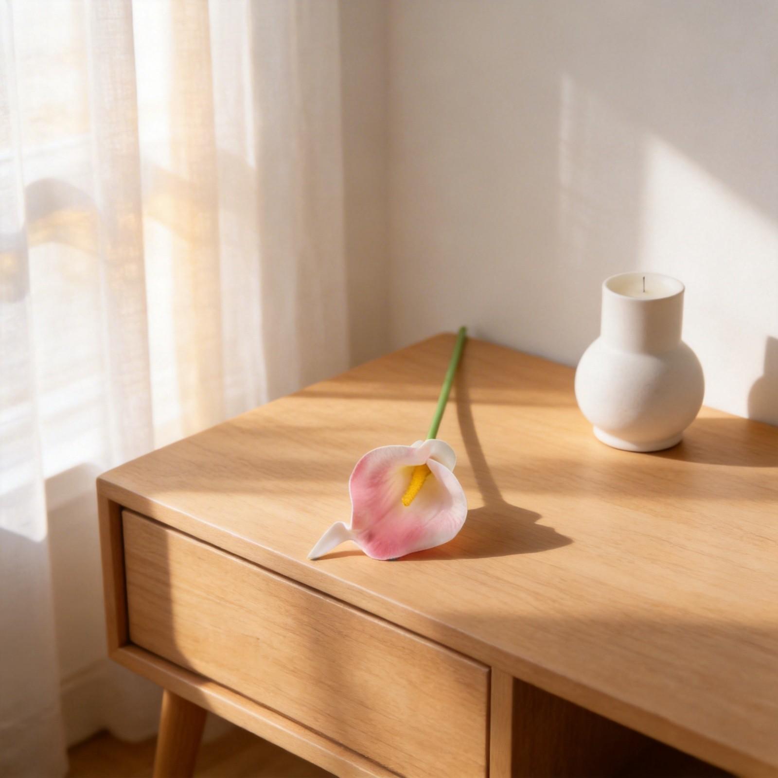 Calla Lily Bouquet Artificial Calla Lilies Lifelike Appearance светло-розовый