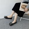 Fashion Round Toe Black Shoes for Women White Office Woman Flats Moccasins Low Price Elegant Dress Vacation 2025 Trend Spring Summer Y2k
