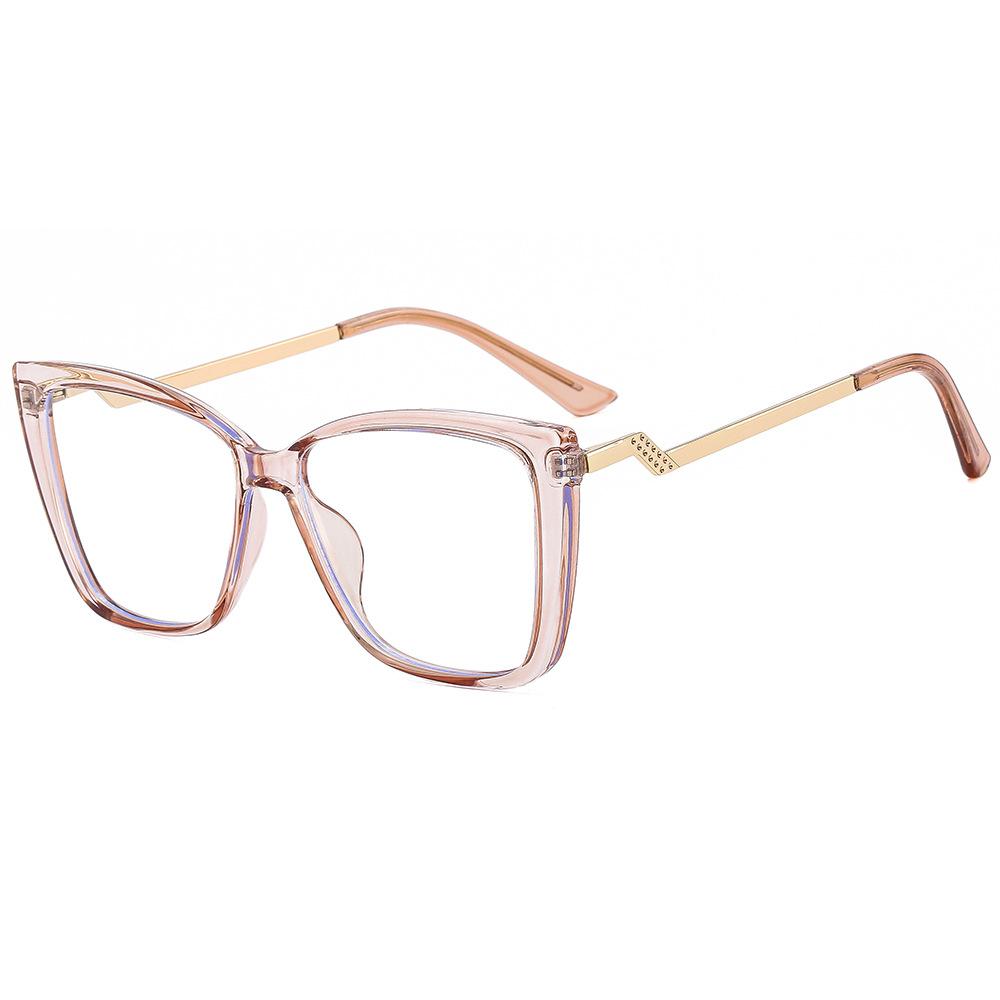 Fashion Brand Retro Square Leopard Women Eyeglass Frame Photochromic Anti Blue Light Reading Glasses