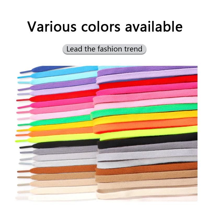 Flache 8mm Klassische Schnürsenkel für Sneaker Farbige Schnürsenkel Rollschuhe Sportschuhe Stiefel Schnürsenkel Zubehör für AF1 Damen Herren Neu
