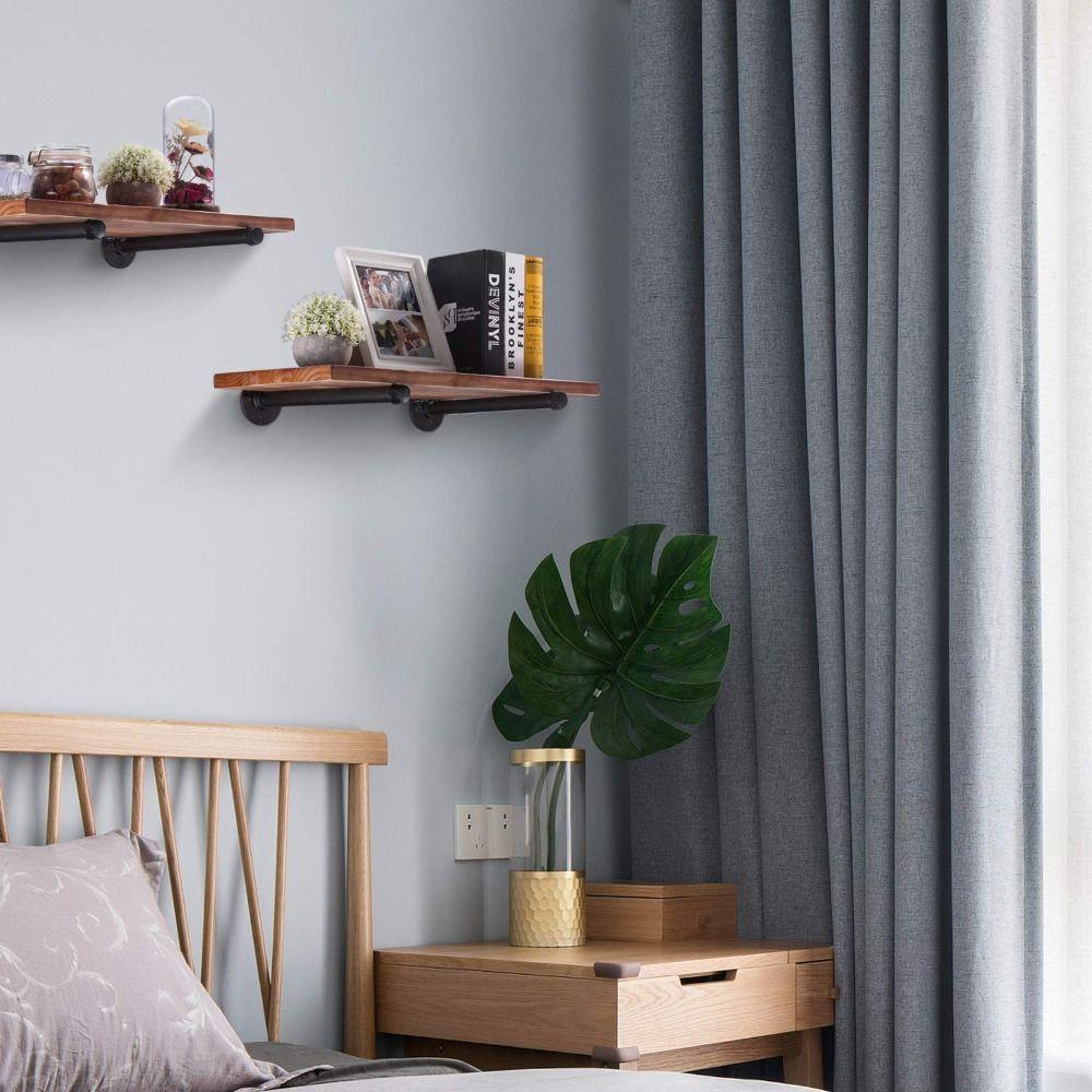 4pcs Heavy Duty Wall Floating Shelf Holder Fine Workmanship Iron Art Shelf Brackets  Room Decor