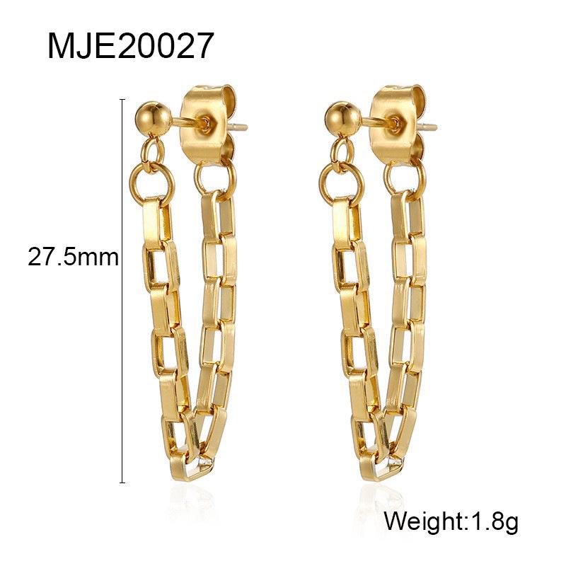 

Трендовые женские серьги-пусеты из нержавеющей стали в корейском стиле 2022: Легкая роскошь весенне-летних украшений для ушей 18K золотой