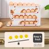 4 Layers Automatic Rolling Egg Holder Rack Fridge Egg Storage Box Container Kitchen Refrigerator Egg Dispenser Fridge Organizer